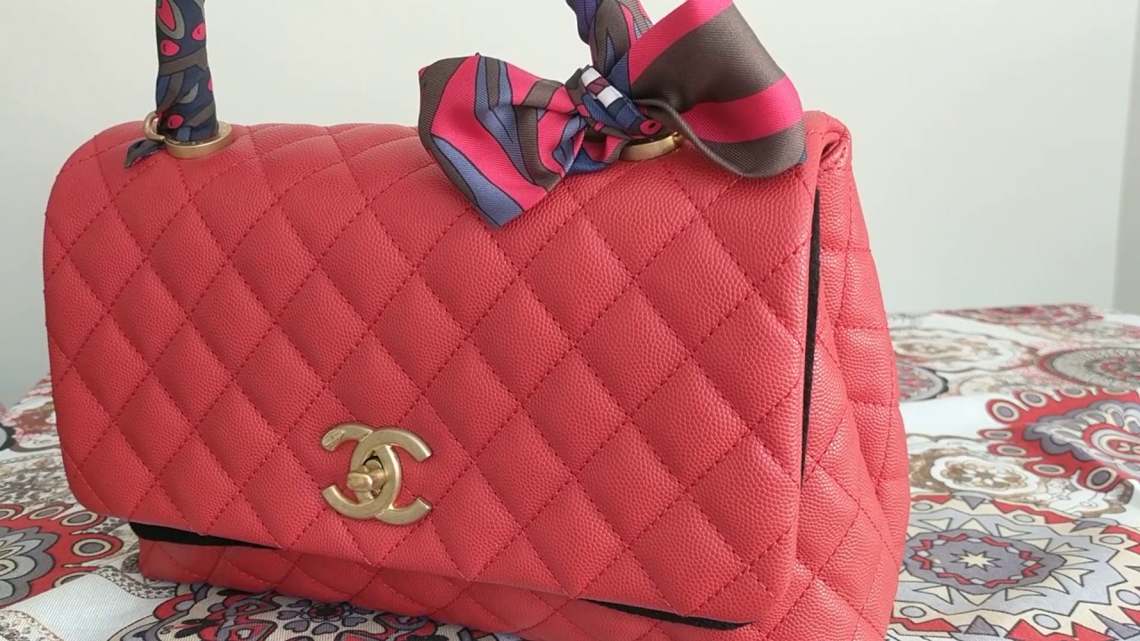 How to tie a twilly bow on a Chanel Coco Handle?