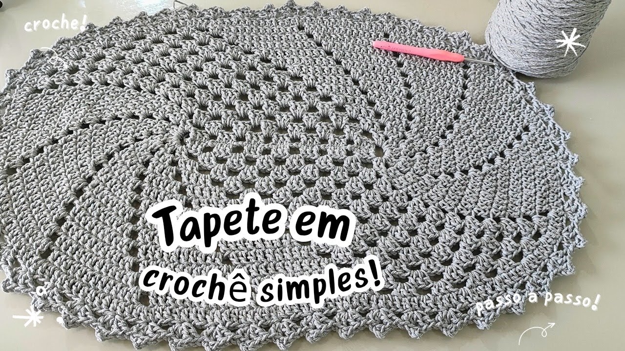 TAPETE QUE VENDE RÁPIDO, FÁCIL E ECONÔMICO!#CROCHE #CROCHÊ #tapetedecrochê #crochêpassoapasso
