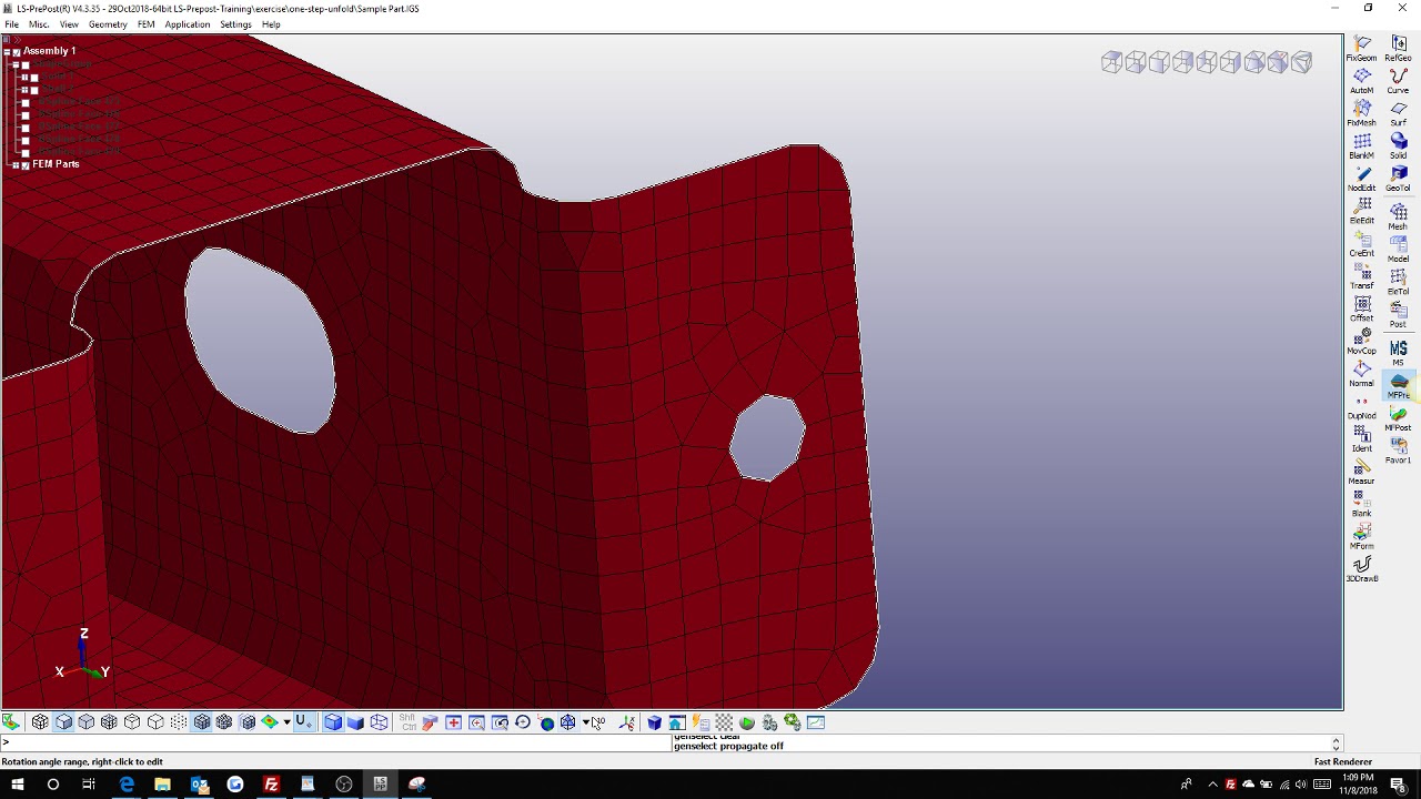 Forming Simulation Tech: unfold blank/one step analysis with LS-Prepost 4.3.35