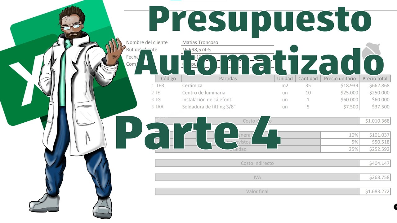 📈👨‍💻Cómo crear un PRESUPUESTO automatizado🤖 Parte 4