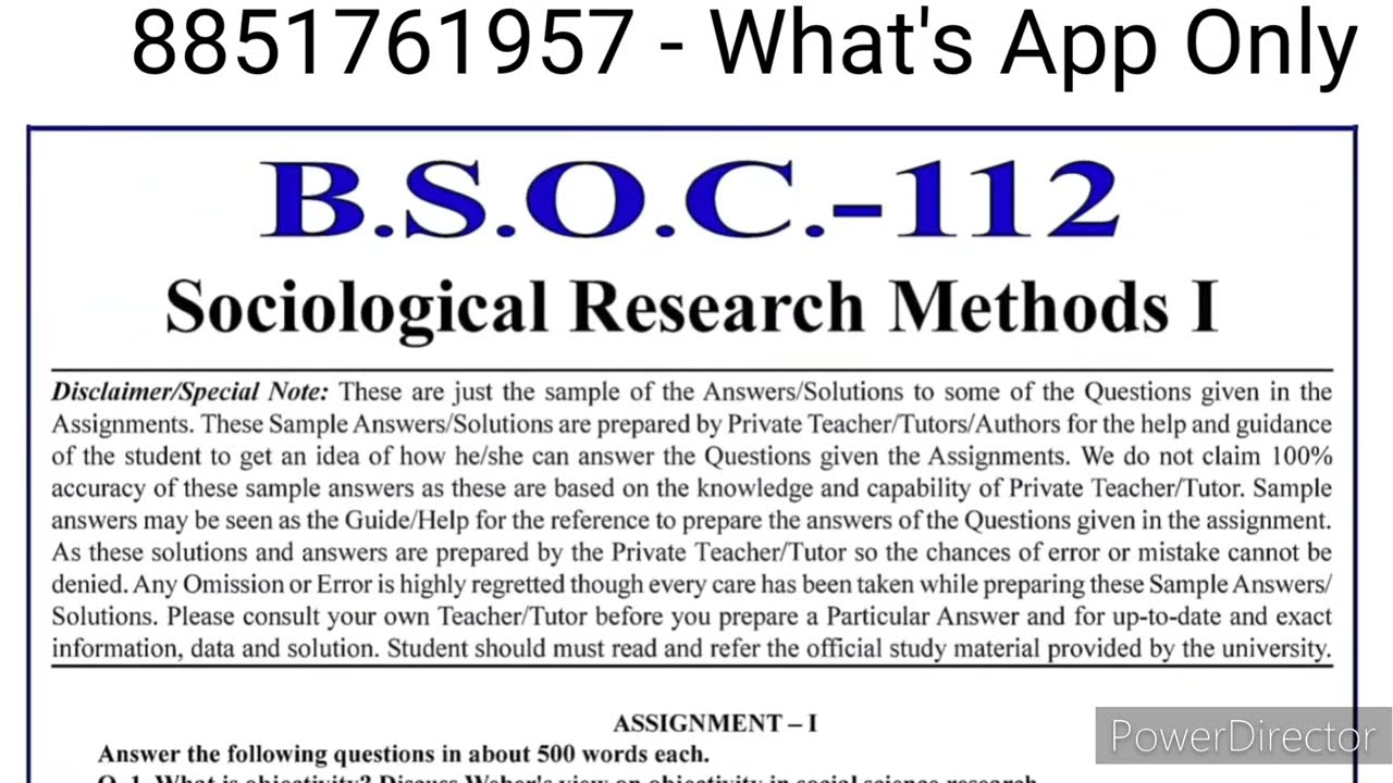 BSOC 112 Solved Assignment 2022-23 | BSOC 112 Solved Assignment 2023 Pdf | BSOC 112 Assignment pdf