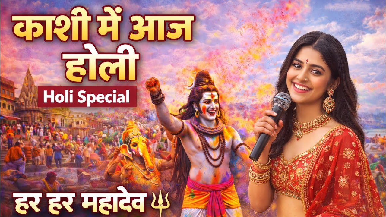 काशी में आज होली 🔱 | हर हर महादेव | बम बम भोले | Latest Shiv Holi Bhajan 2026