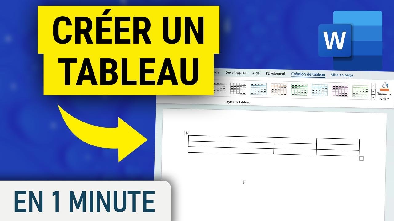 Comment créer un tableau dans Word