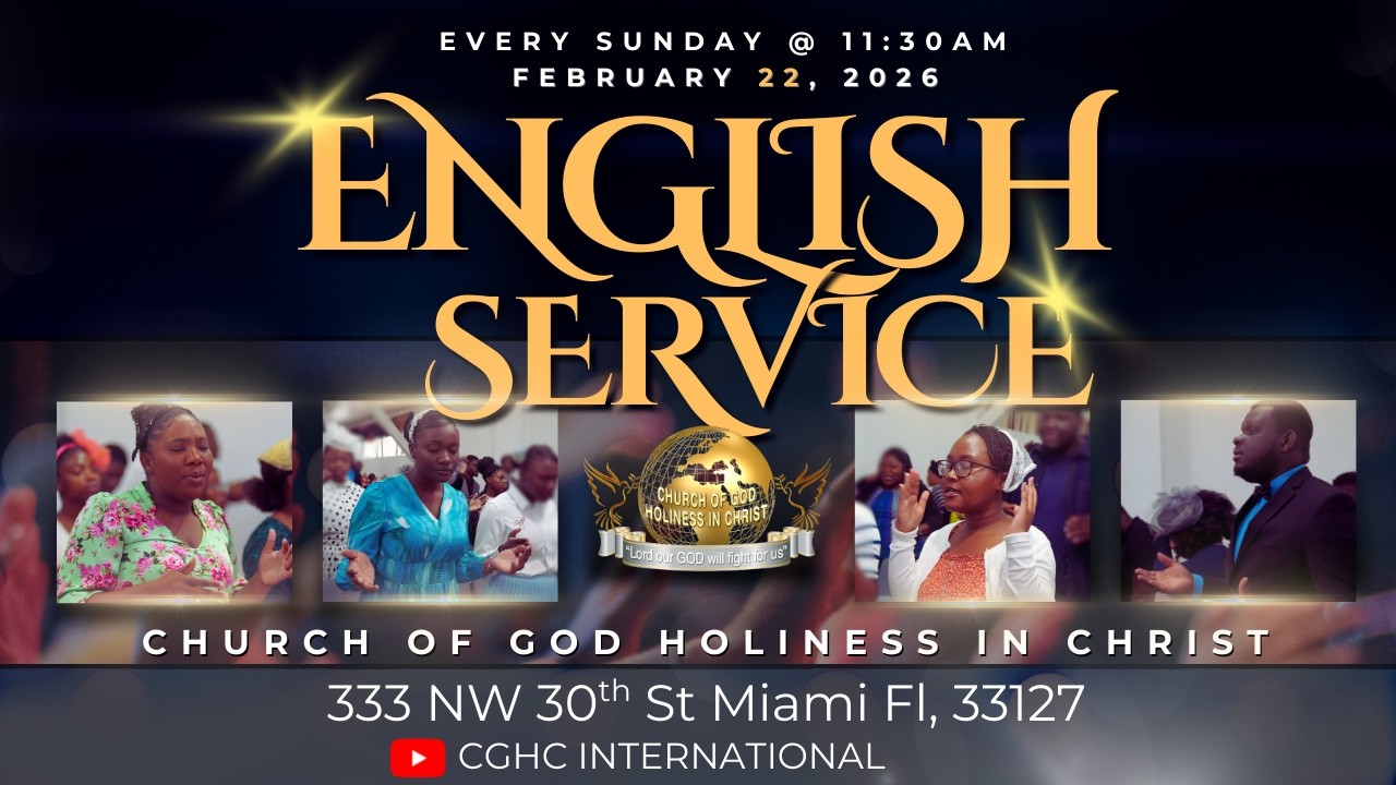 2.22.26 | Sunday Morning English Service | EGLISE DE DIEU SAINTETÉ EN CHRIST