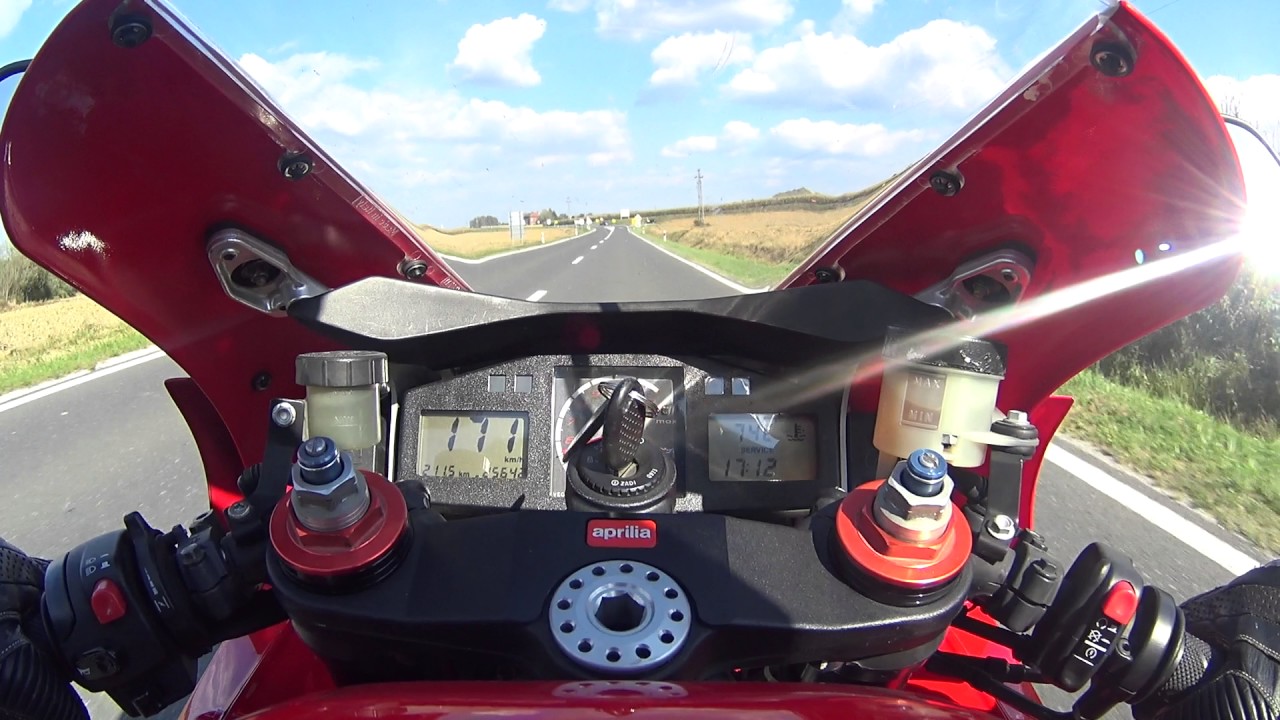 Aprilia RSV mille with racing exhaust, ECU and BMC air filter