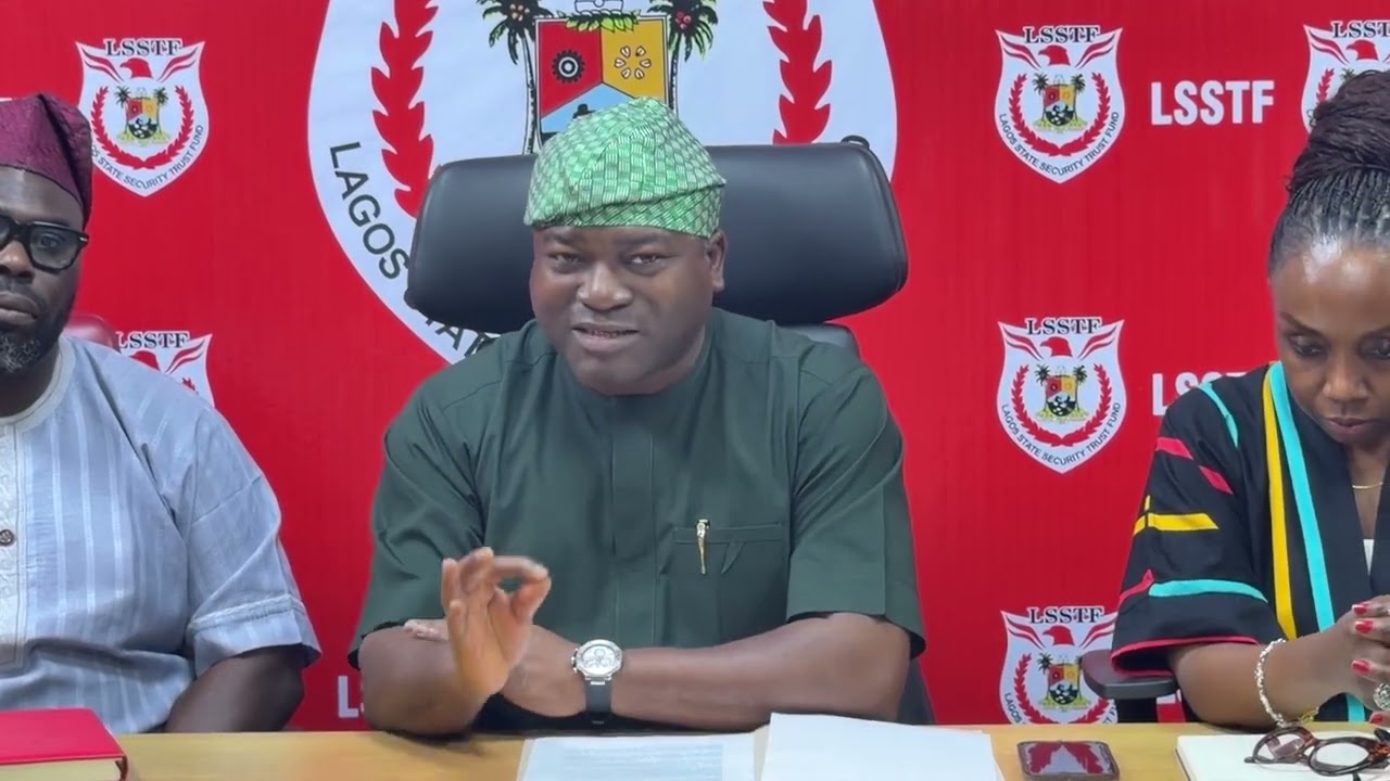 Dr. Ayodele Ogunsan - ES/CEO, LSSTF addressed the media as LSSTF officially launched (LSSTF–CACCOV).