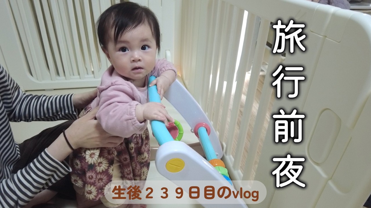 生後239日目 旅行前夜｜里帰りなし,1LDK,完母育児,生後7ヶ月,vlog