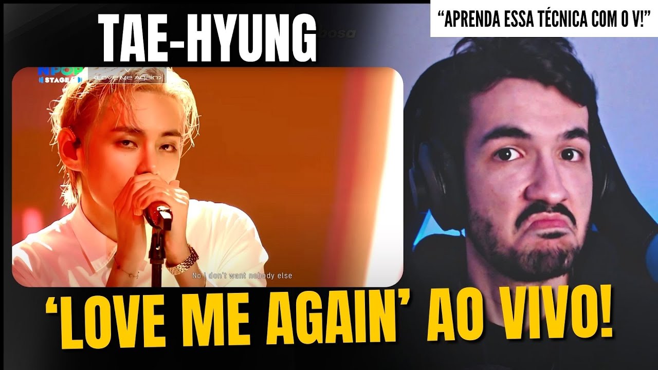 TAE-HYUNG (V) CANTANDO AO VIVO PARECE NO ESTÚDIO!