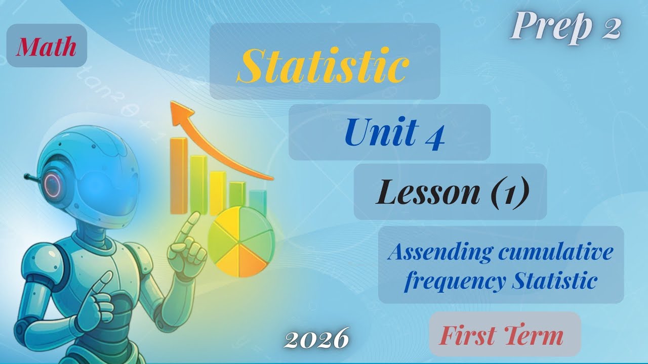 Math | Prep 2 | Unit 4 | Lesson 1 :  Assending cumulative frequency Statistics /2026