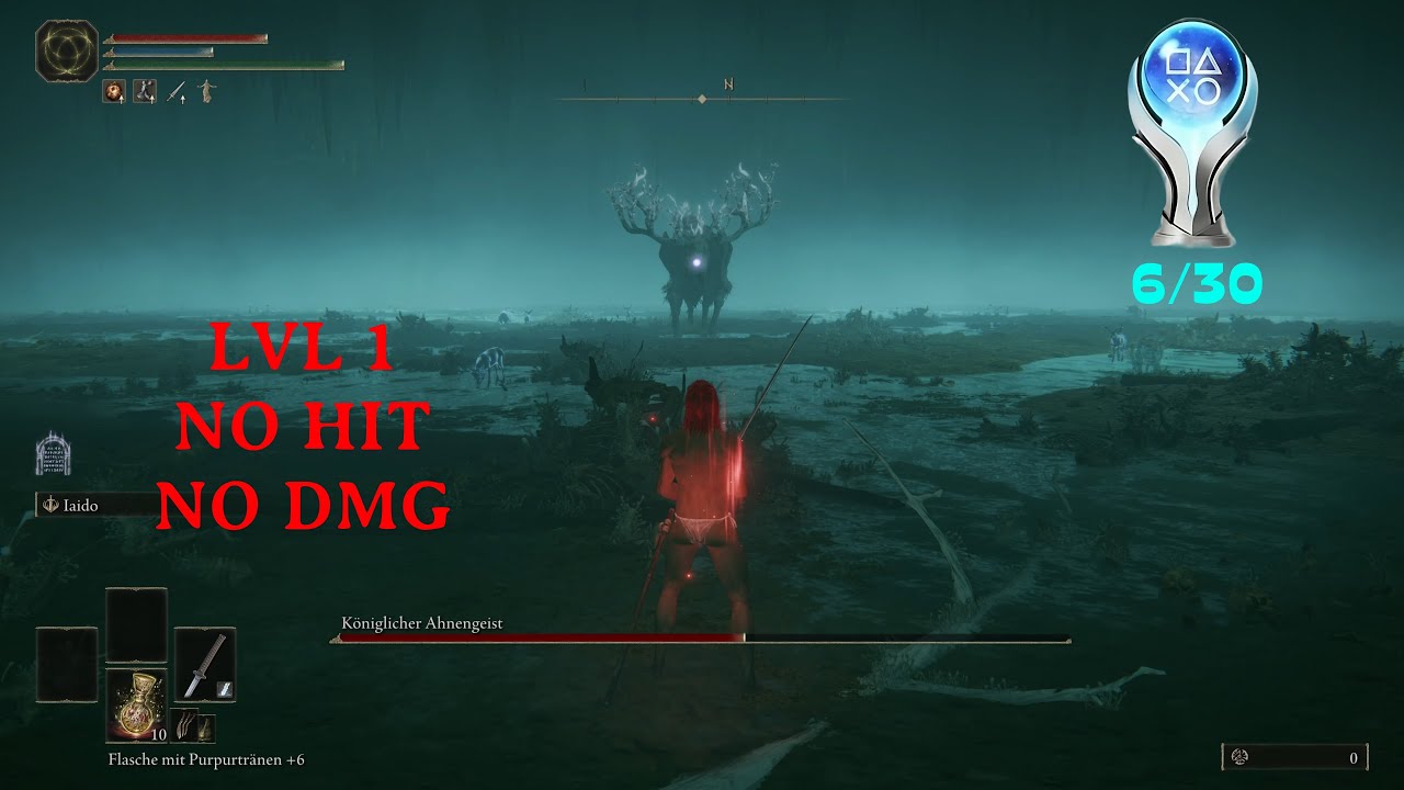 Elden Ring LVL 1 No Hit No Damage Regal Ancestor Spirit (Solo Melee No DMG) Platinum 6/30