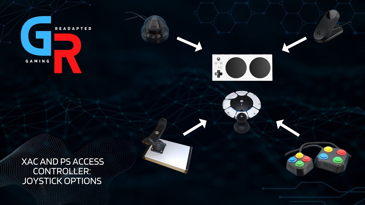 Joysticks and Switches for the Xbox Adaptive Controller and PlayStation Access Controller