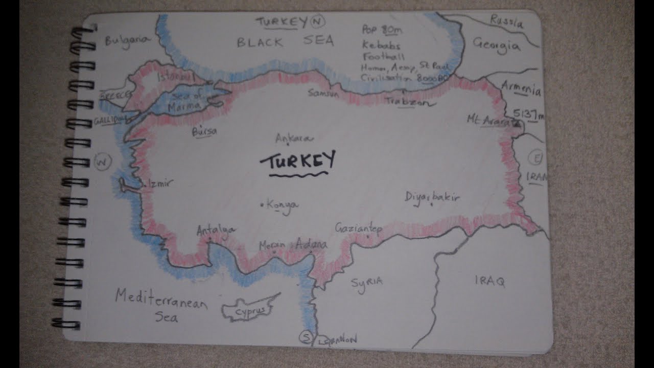 ASMR - Map of Turkey - Australian Accent - Chewing Gum & Describing in a Quiet Whisper