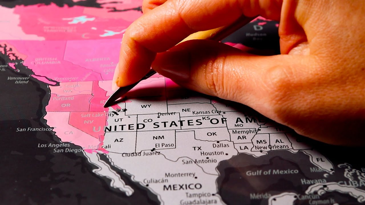 ASMR Scratch Off World Map ✨ ~ 1H