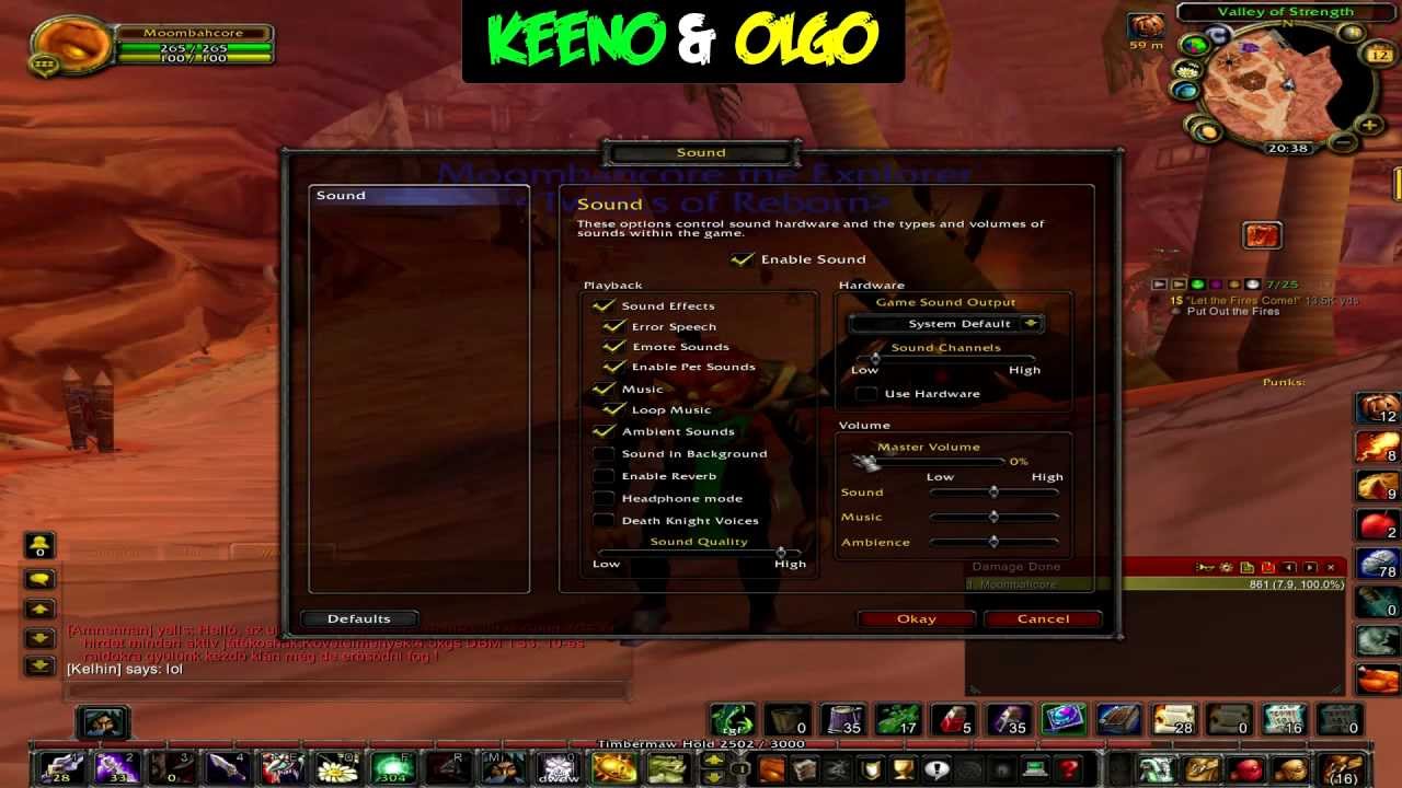Keeno & Olgo Tauri WoW Guides - Chat/Interface