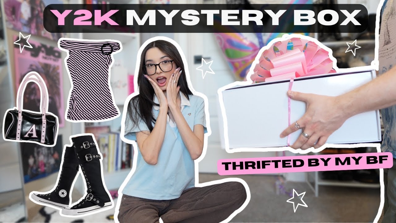 Y2K Mystery Box Thrifted by My BF?! (HE COOKED) 🎁