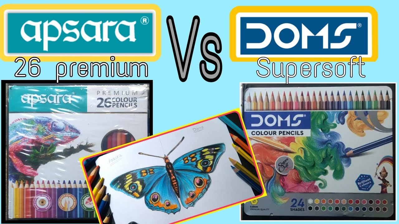 Apsara Vs Doms | Best Affordable Color Pencils| Hindi