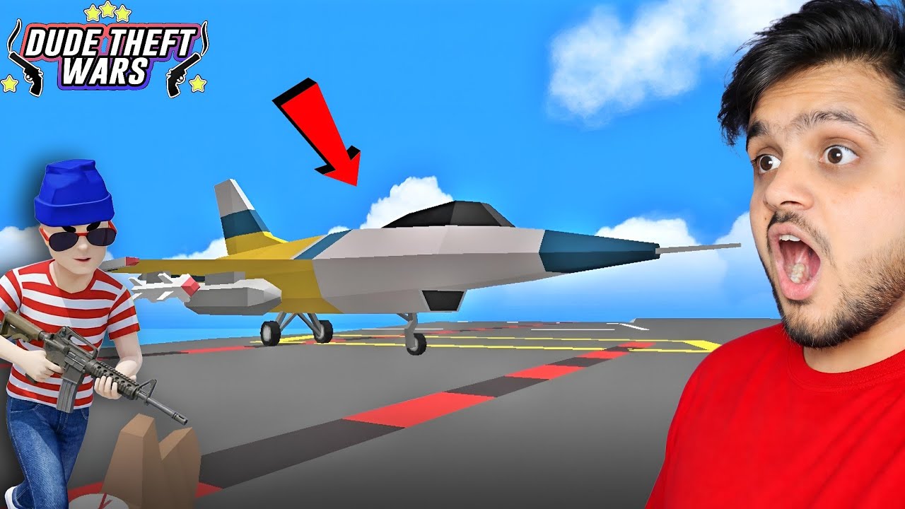 Stealing an Army Jet in This GTA-Like Mobile Game ✈️🔥 Dude Theft Wars #6