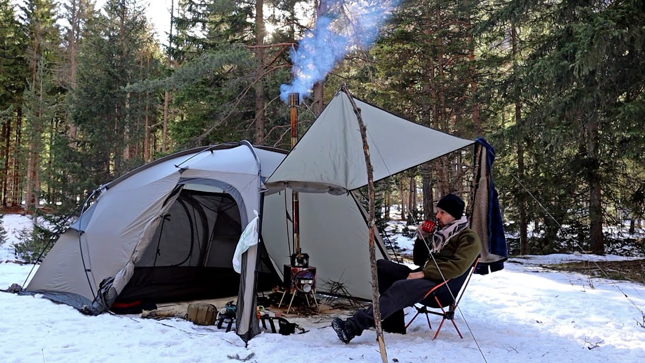 WINTER Shelter con STUFA  NATUREHIKE Massif HOT TENT | Tenda 4Stagioni | Steak e Patate in the WILD