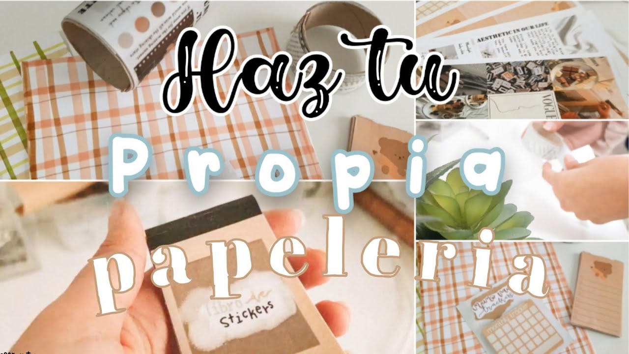 Haz tu propia PAPELERIA CASERA #2🧃📜 //Paper notes☁️