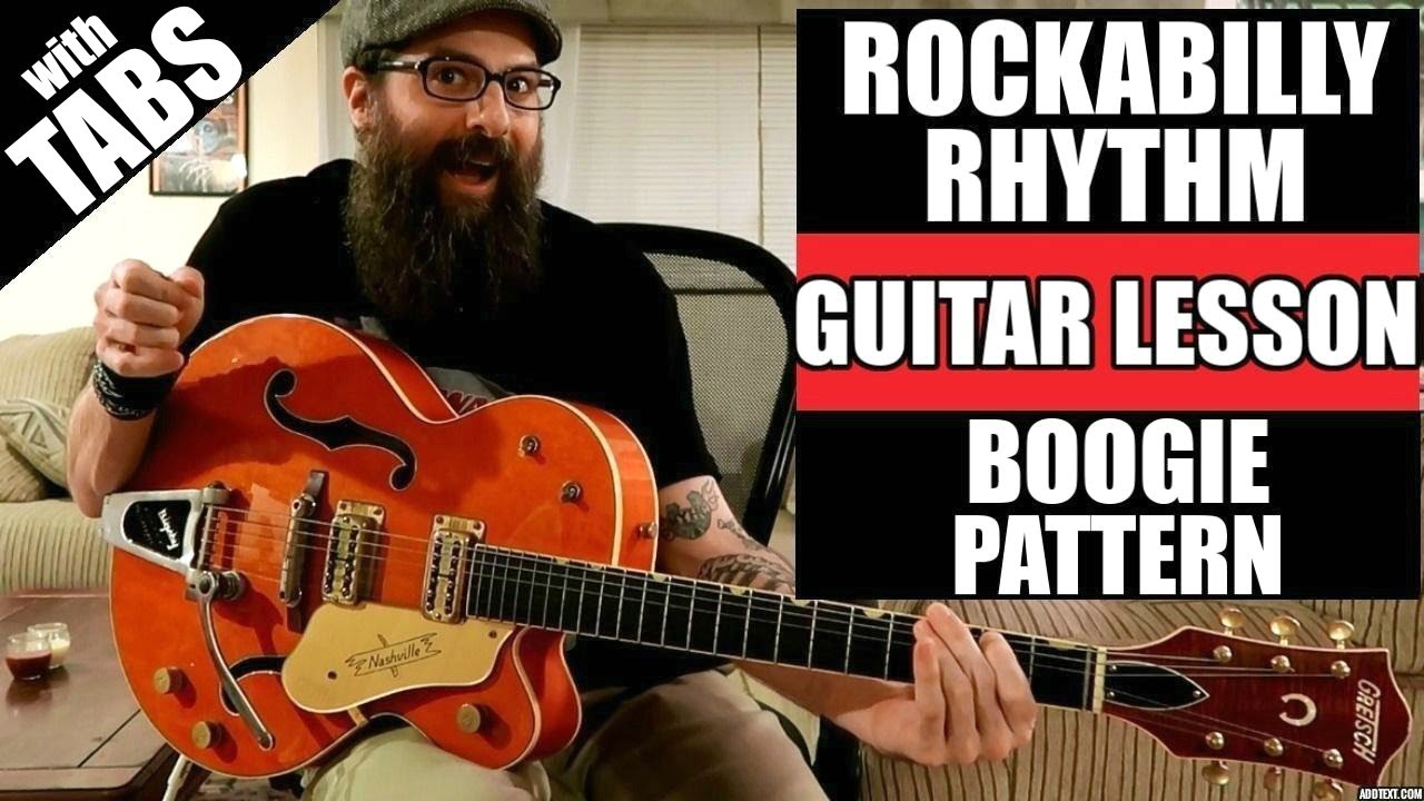 Урок по ритму рокабилли - буги-вуги с табулатурами