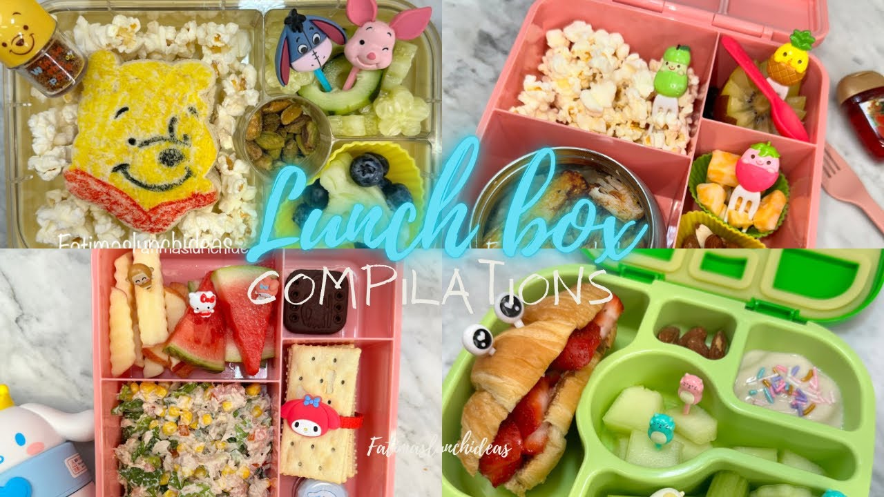 Weekly school lunch box compilations / Loncheras semanales bento para mis hijas #lunchbox #bentobox