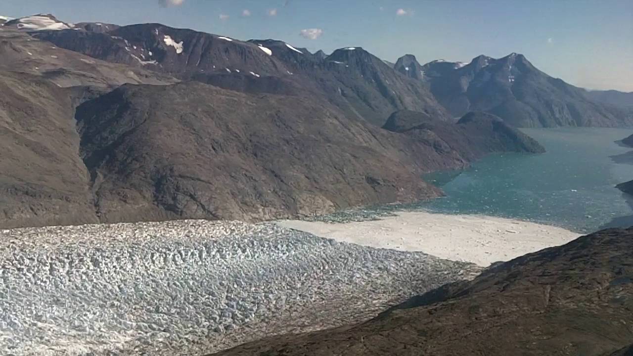 Flying into Narsarsuaq Greenland on a clear day