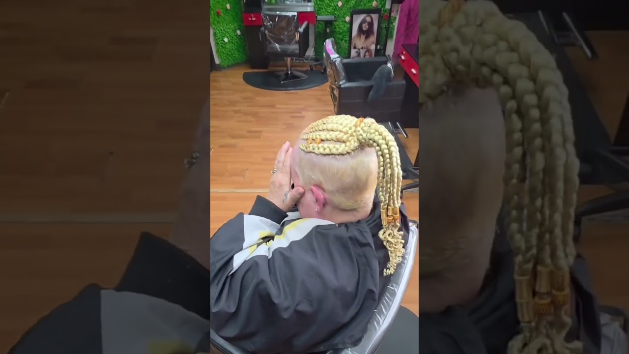Man conrows/taper fade on the side with woman feed in braids on top ❤️❤️❤️