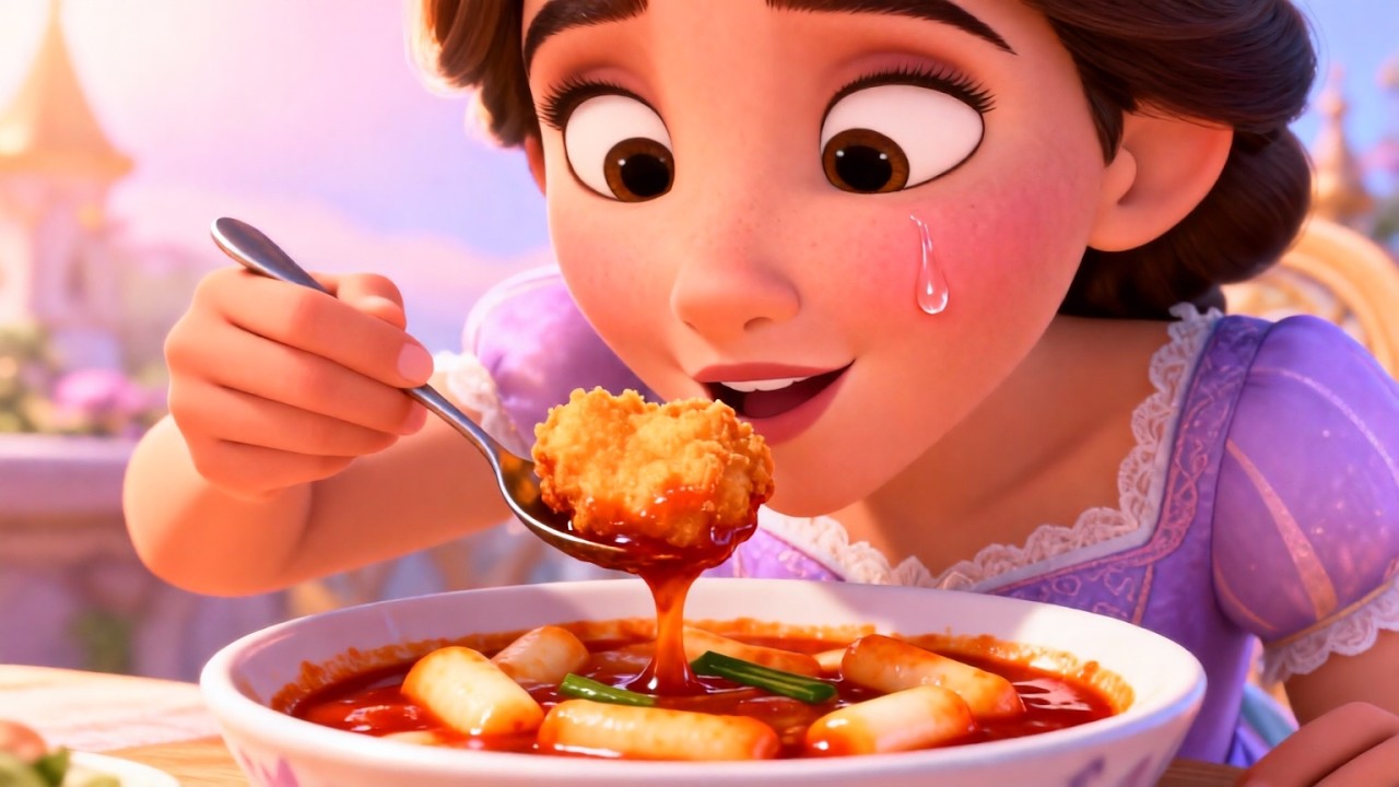 천썽 // 떡볶이 못 먹으면 국물도 없지 (Disney Animation) M/V
