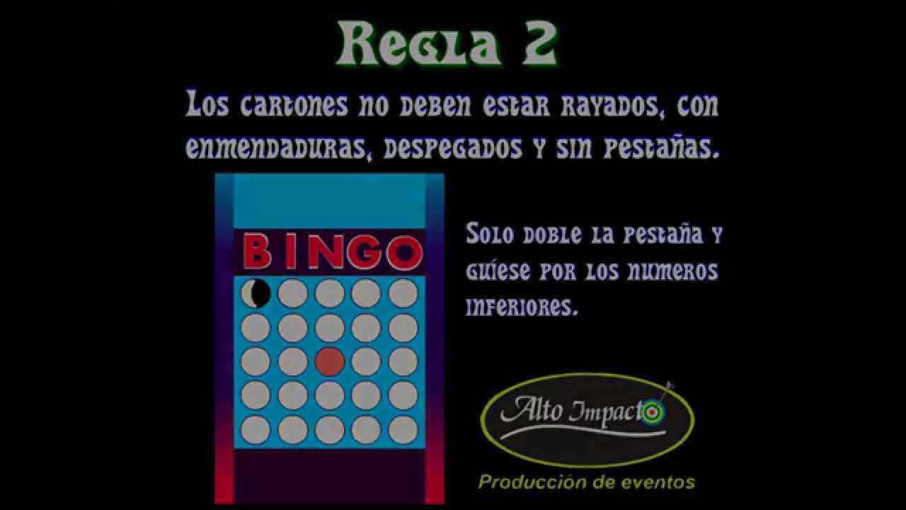 REGLAS Y FORMAS PARA JUGAR BINGO - ALTO IMPACTO