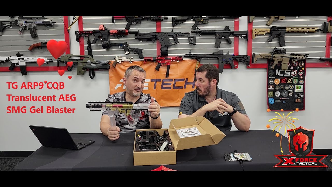 TG ARP9 CQB Прозрачный гелевый бластер AEG SMG от X-Force Tactical
