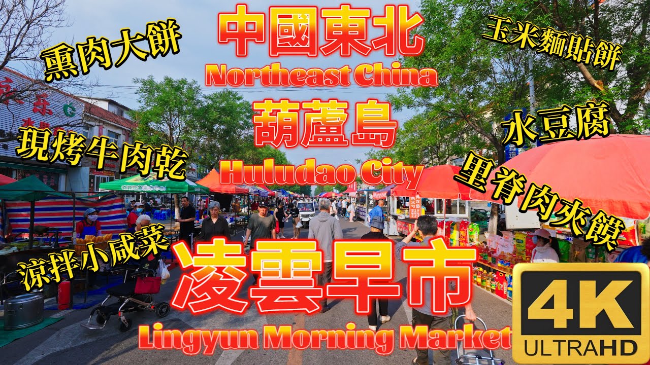 【中國趕集】[China Markets Tour]東北葫蘆島凌雲早市，攤位費每天一元，物價感人，攤販熱情.China Huludao Lingyun Morning Market，so cheap！