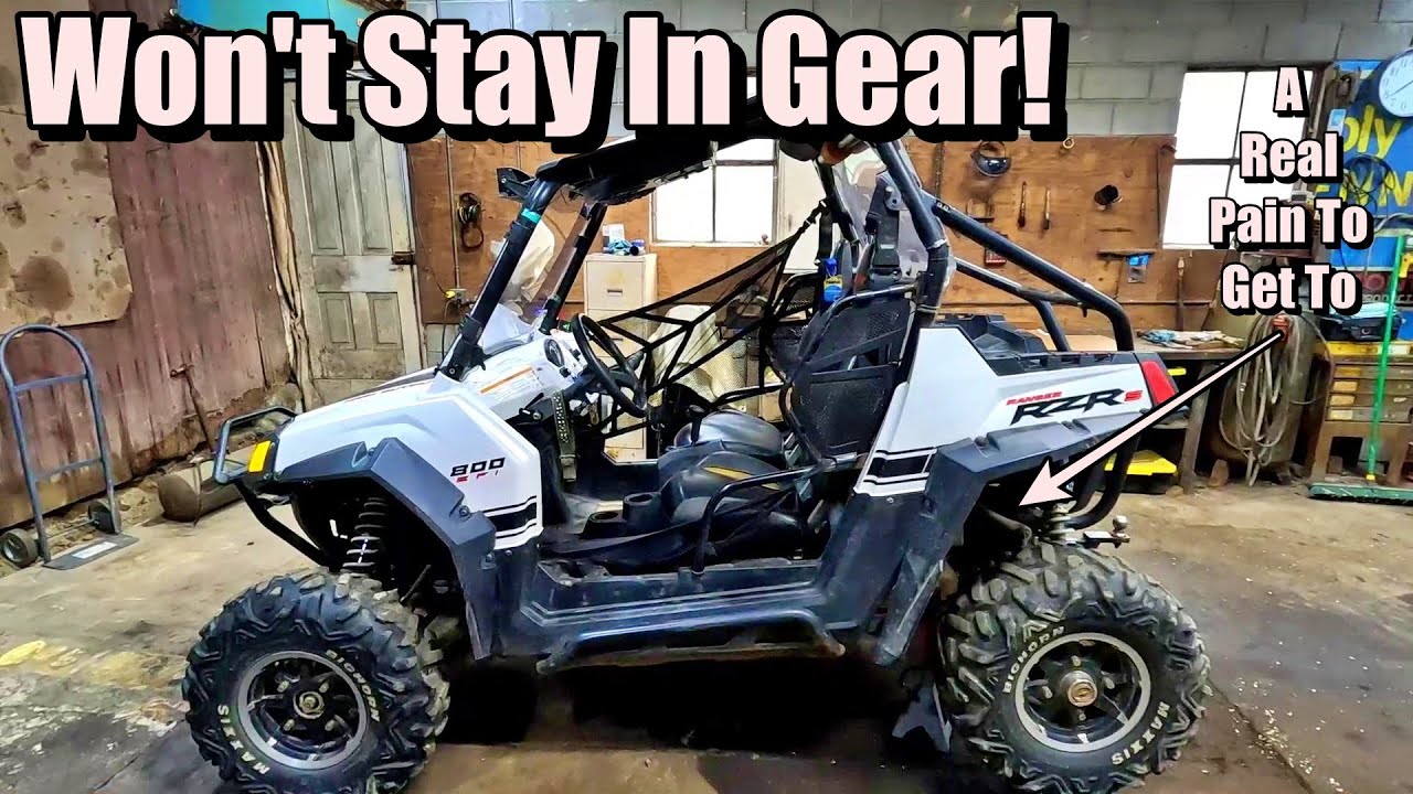 Pulling A RZR 800 S Transmisson Is Not Easy