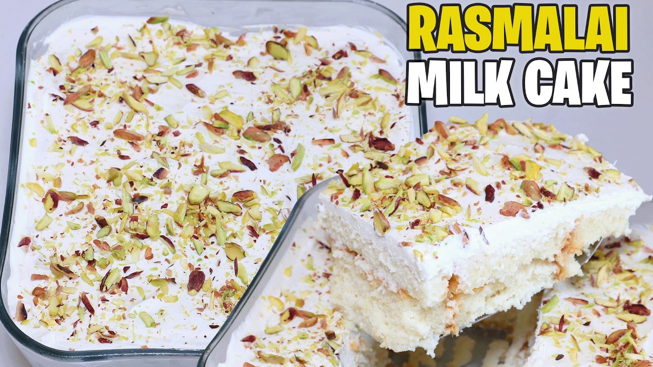 Eid Special Rasmalai Milk Cake l Easy & Quick Dessert Recipe By Kitchen With Amna