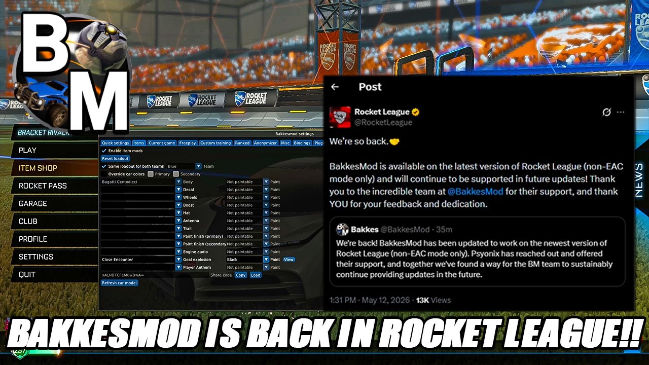 *НОВИНКА* БАККЕСМОД ВЕРНУЛСЯ В ROCKET LEAGUE!!!! - Обновление Rocket League