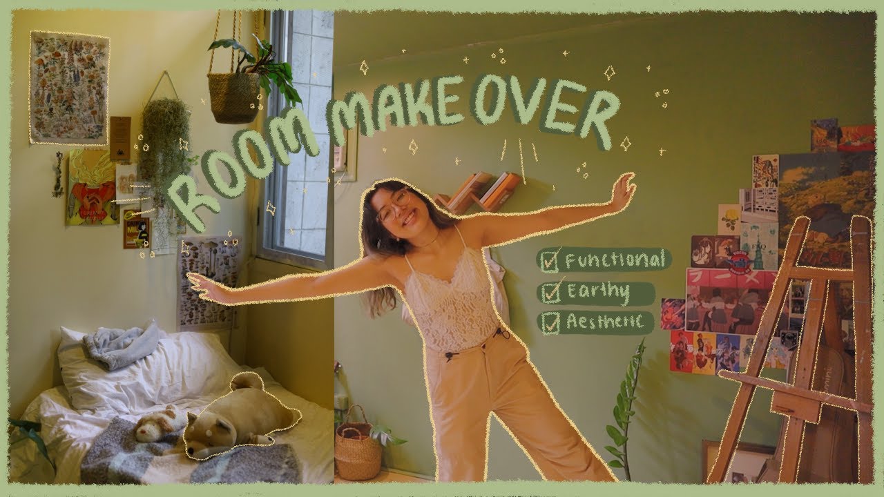 🌻 a very aesthetic & functional room makeover  + tour 🌿