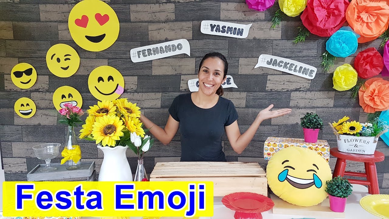 DECORAÇÃO DE FESTA EMOJI  #outubroTODODIA