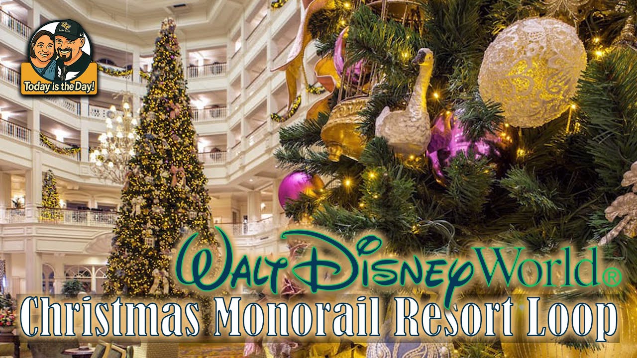 We Take the WDW Resort Monorail Loop to See the Christmas Decorations