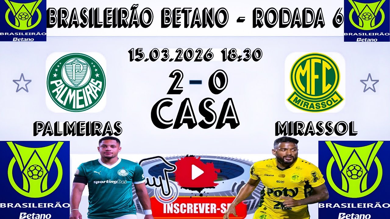 Palpites De Futebol Deste Domingo 15/03/2026