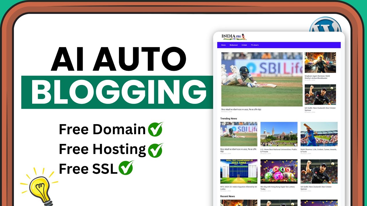 🤑Auto Blogging Website on WordPress✅Fully Automatic News Website on WordPress | Full Site Setup FREE