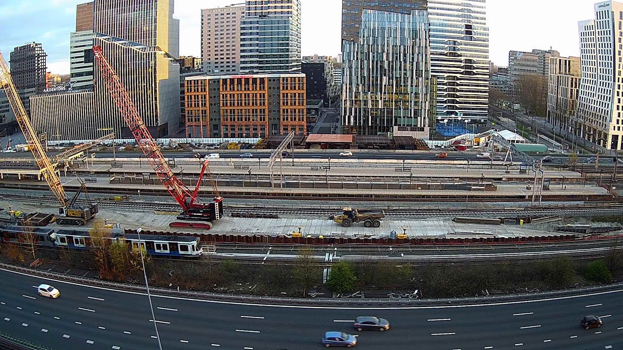 Timelapse Zuidasdok Pasen 2021