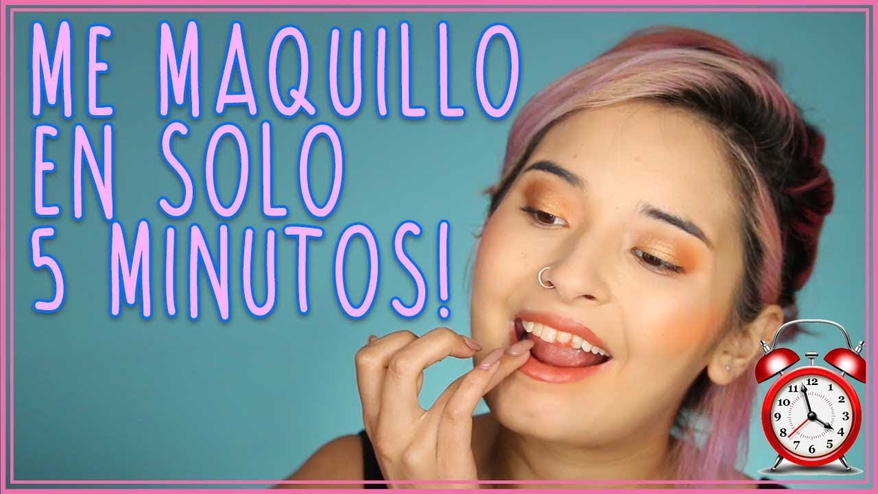🌙 Me Maquillo En 5 Minutos! 5 Minute Makeup Challenge | Laura Sanchez