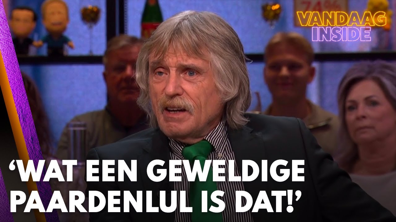 Johan Derksen haalt hard uit: 'Wat een verschrikkelijke man is dat, een geweldige paardenlul!'