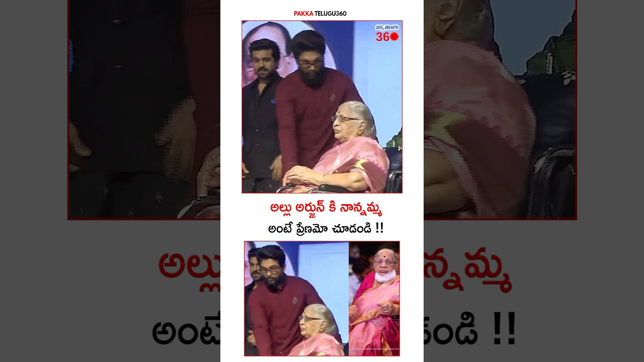 నాన్నమ్మ తో అల్లు అర్జున్ 🥹💗 Allu Arjun With His Grand Mother | Ram Charan | Allu Ramalingaiah Wife