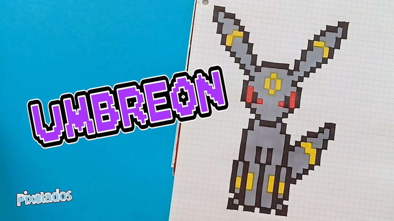 COMO DIBUJAR UMBREON PIXEL ART - PIXELADOS