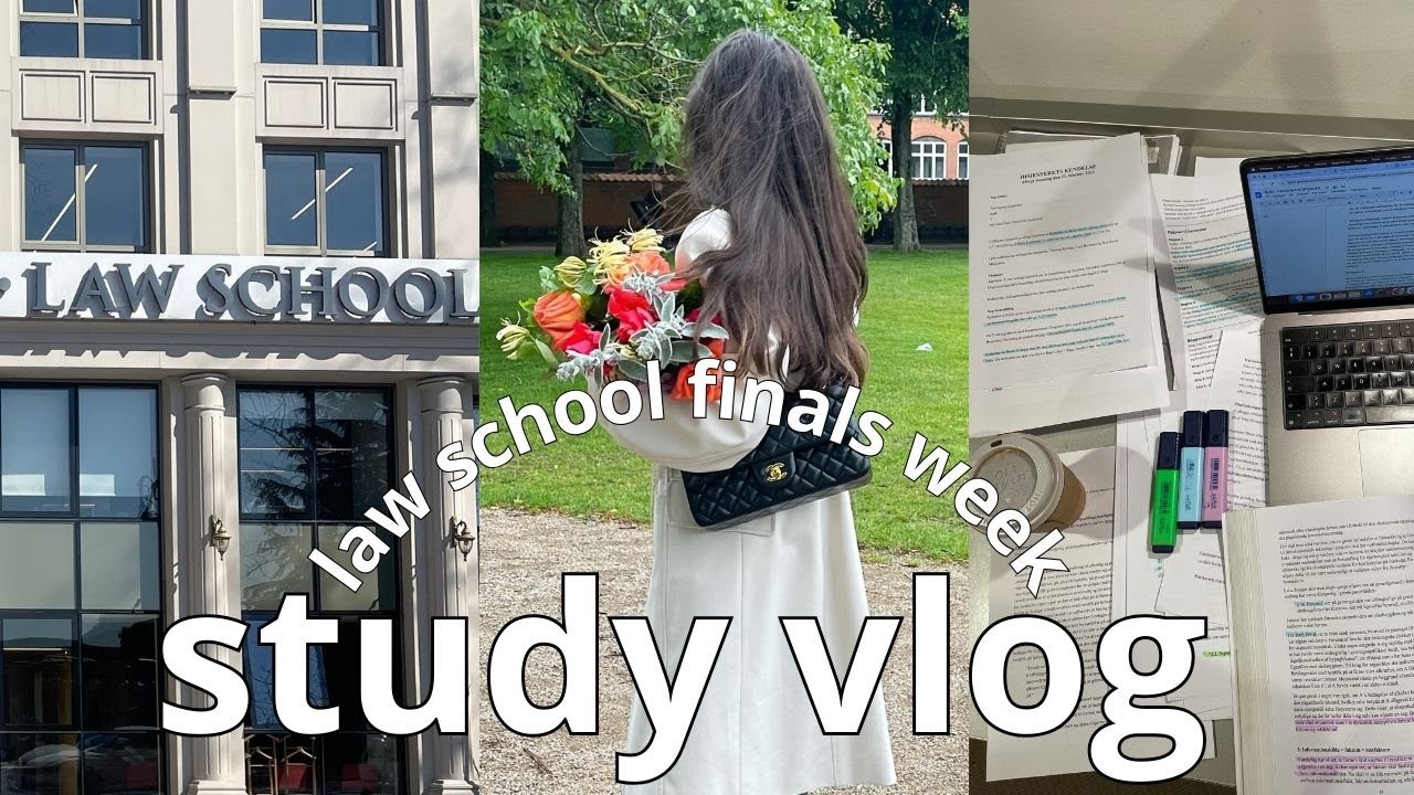 last uni finals week vlog 📚 productive study with me for my last law school exam this semester ⚖️