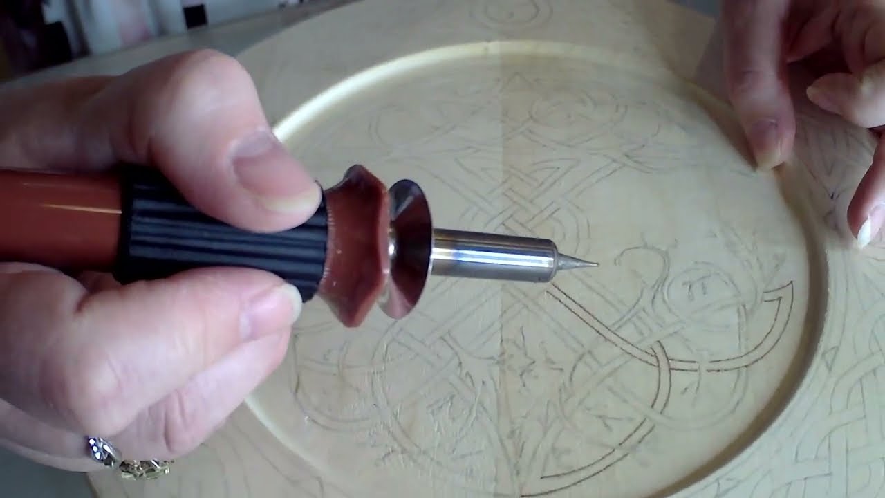 Wood burning knotwork for the Tree of Life
