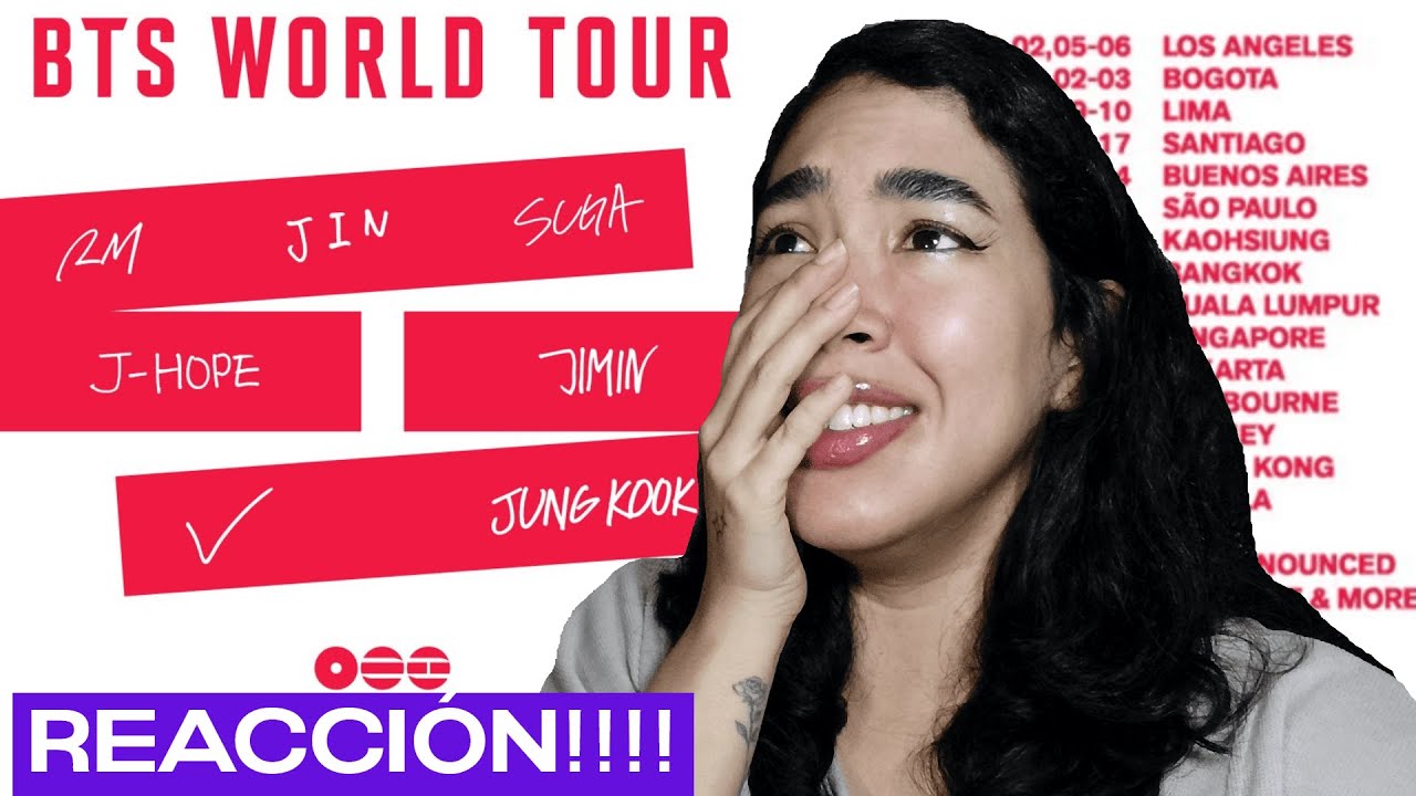 reacción LISTADO DE PAISES TOUR DE BTS 2026!!! Latin america estará en el tourrrr