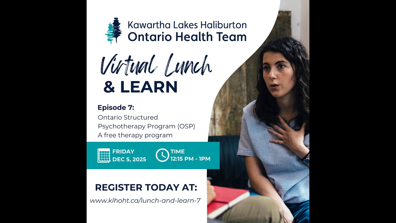 KLH-OHT Lunch and Learn -Ontario Structured Psychotherapy Program