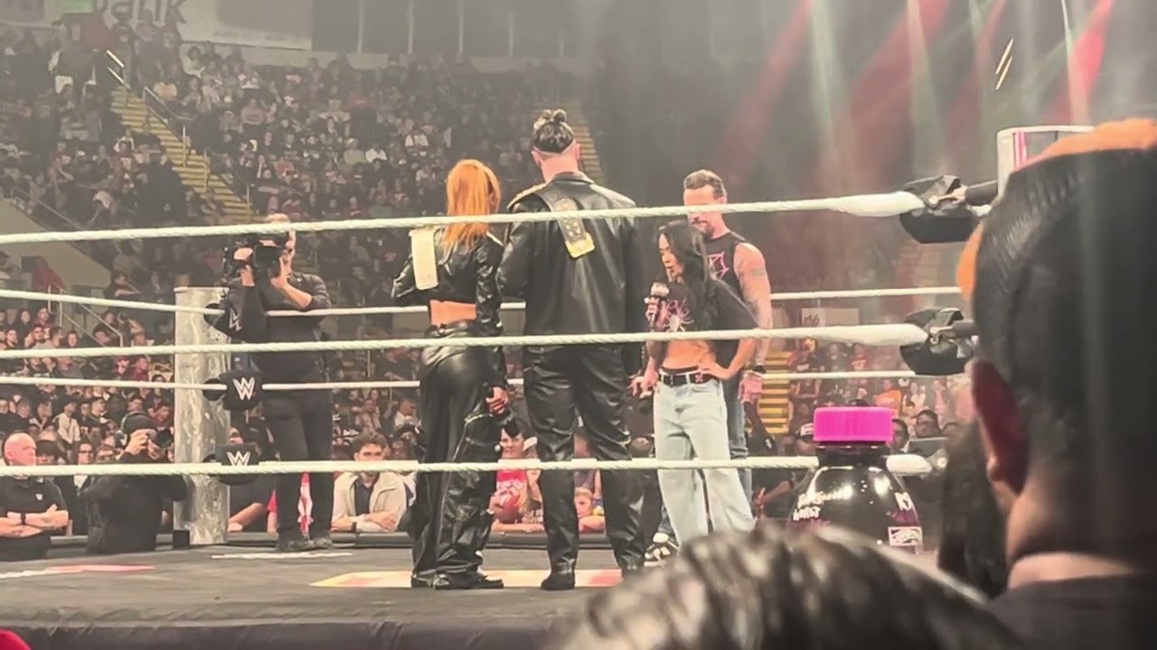 Seth Rollins / Becky Lynch vs CM Punk / AJ Lee on WWE Monday Night Raw 9/15/25 Springfield 