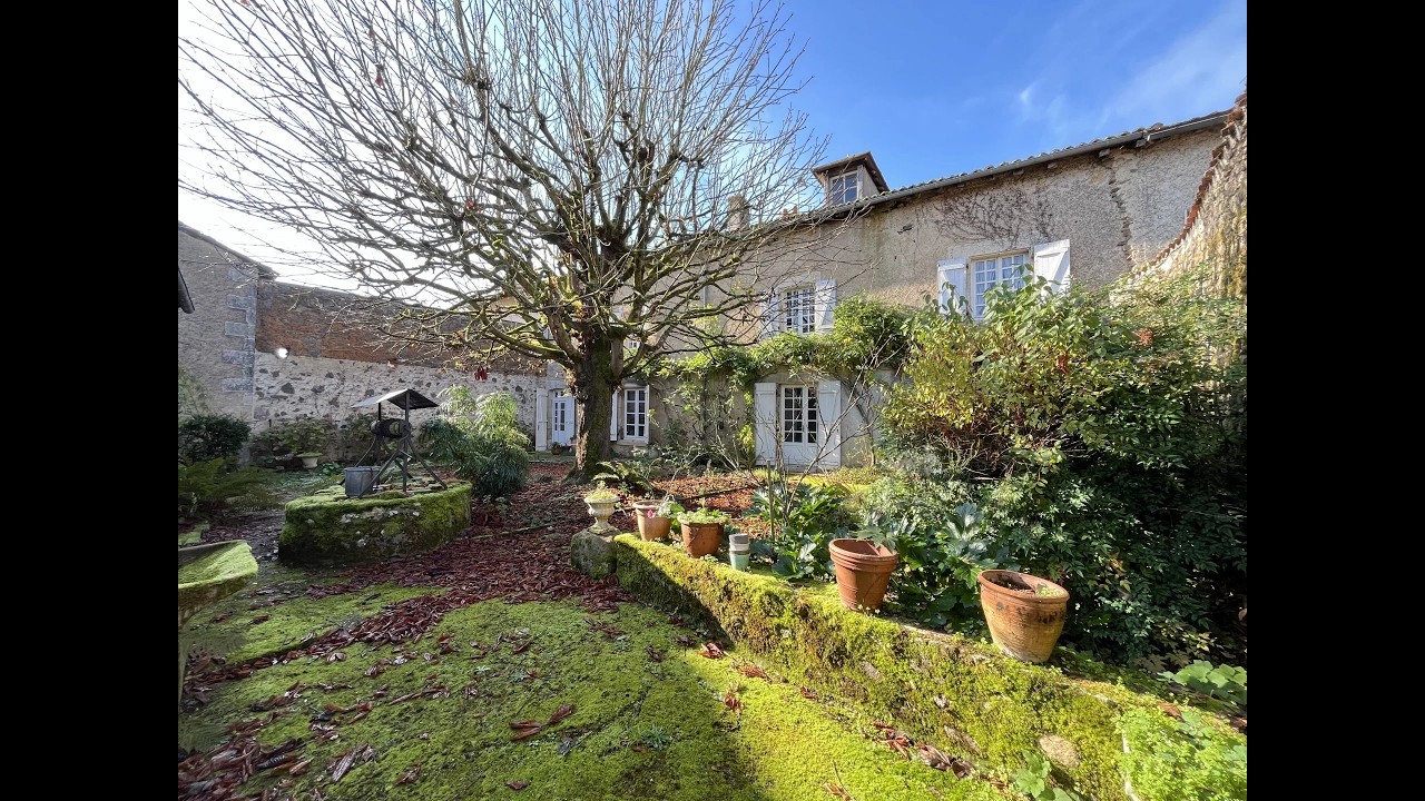 Unbelievable! Large Village House with 4 ha Close to Montmorillon, Poitou Charentes France  €161,500